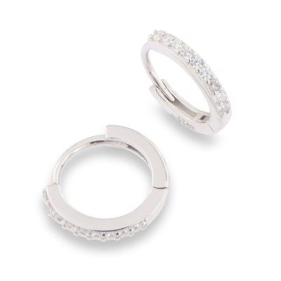Orecchini Domar Gioielli Donna Orecchino cerchio argento 925 con zirconia cubica in Argento Cubic Zirconia EZA116471 - EZA116471